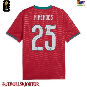 Portugal Nuno Mendes #25 Hemmatröja VM 2026 Kortärmad